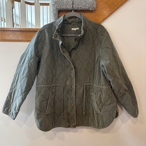Maurice’s Plus Size Green Quilted Cinched Waist Jacket